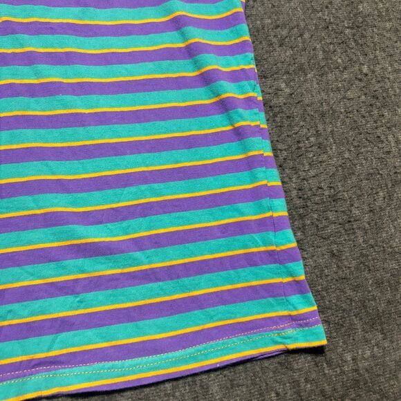 Nickelodeon All That Striped Shirt Small Embroidered Logo Retro Multicolored - Picture 3 of 9